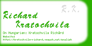 richard kratochvila business card